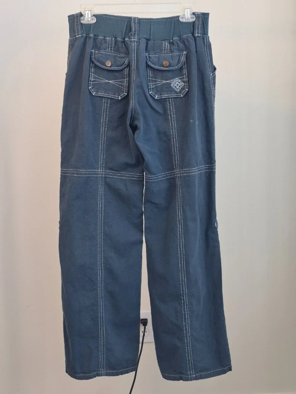 Satori Divine Movement Pants Women XL Hemp Cotton Wide Leg Boho Utility - Picture 5 of 16